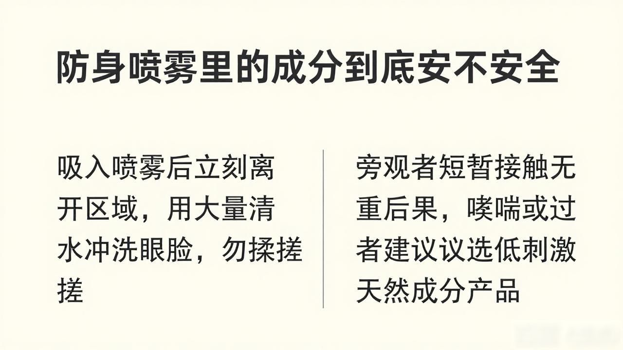 喷雾安全吗_喷雾防身有效吗_防身喷雾成分安全吗