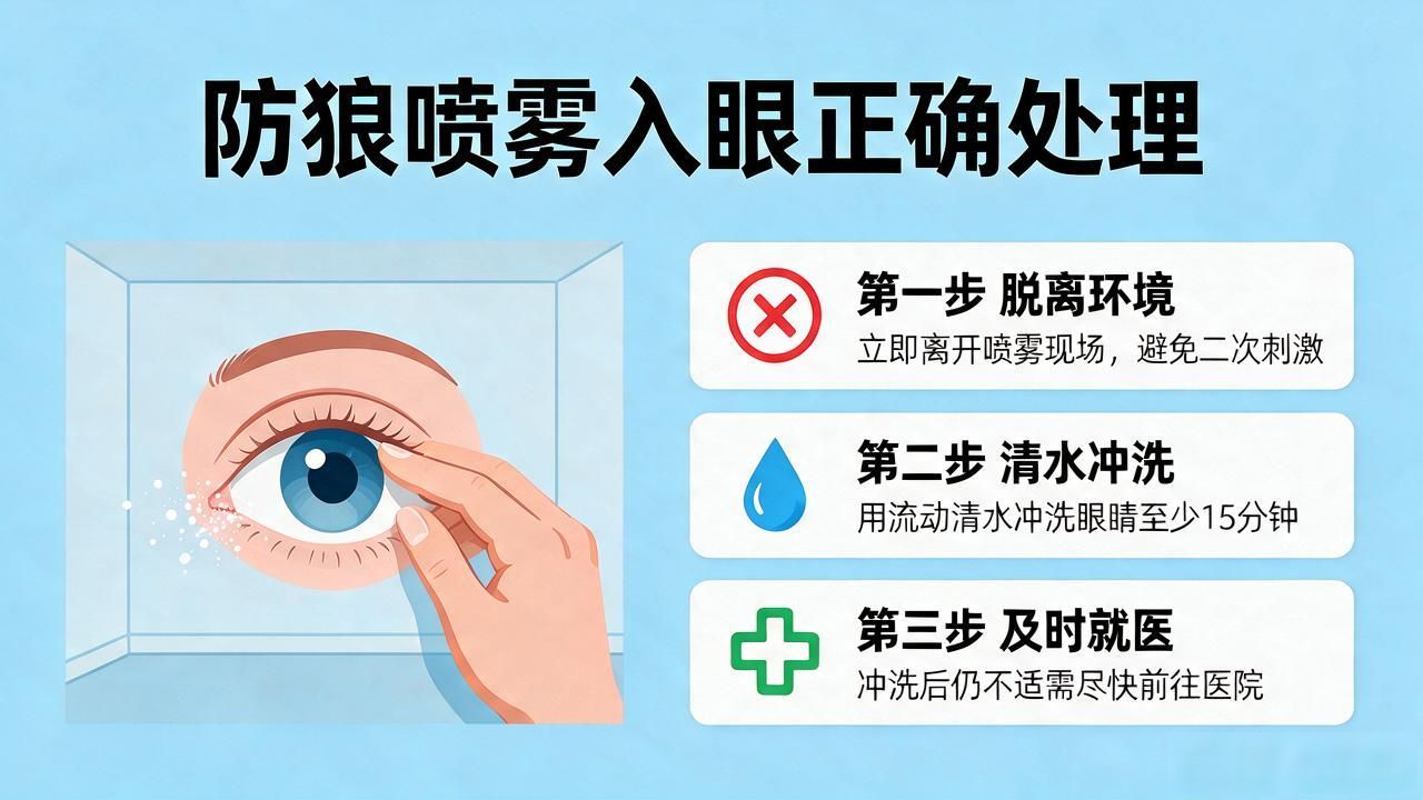 防狼喷雾喷眼里怎么办_防狼喷雾进了眼睛_喷雾治疗眼睛叫什么来的